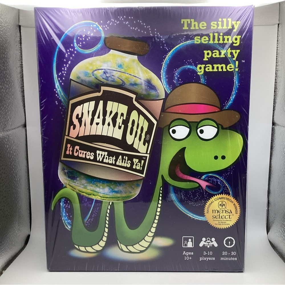 Snake Oil: It Cures What Ails Ya! Party Card Game Mensa Select Award